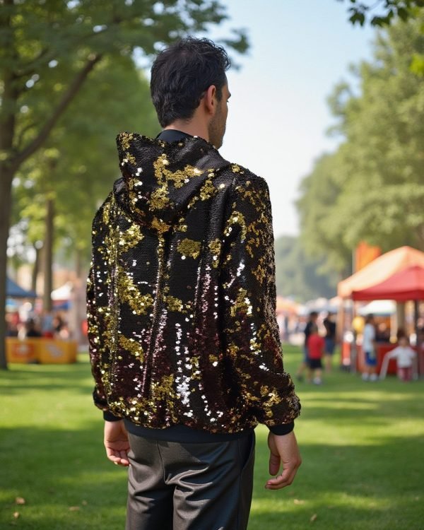 Alternative view of Sequin Jacket - Black/Gold