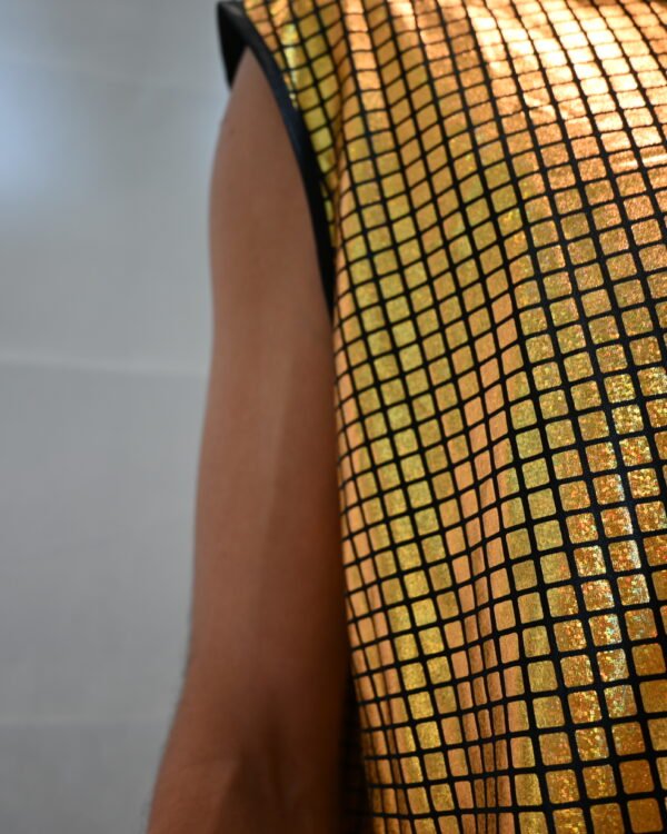 DSC_3607 Gold Grid Tank Top