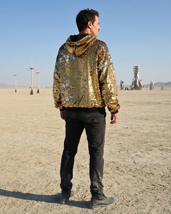 Alternative view of Sequin Hoodie - Gold/Silver