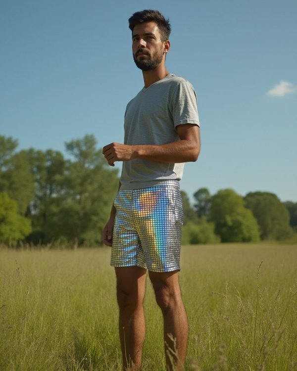 Grid Shorts Silver - Side 1 Grid Shorts Silver - Side 1