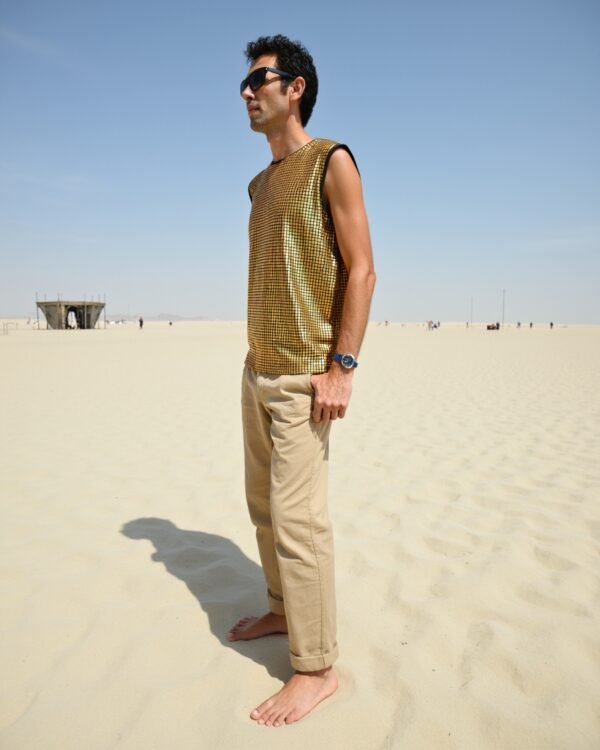Gold Grid Tank Top