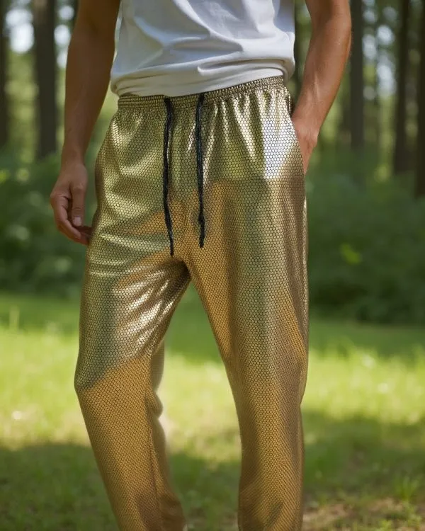 Hexagon Joggers - Gold