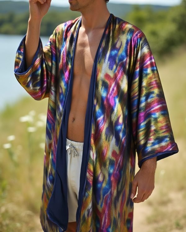 Alternative view of Kimono - Trippy Blue