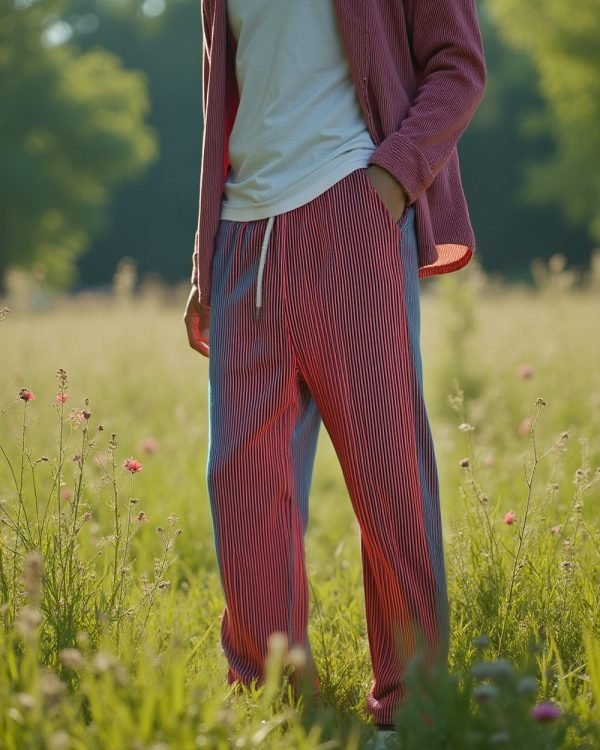 Alternative view of Stripe Halogen Pants - Red