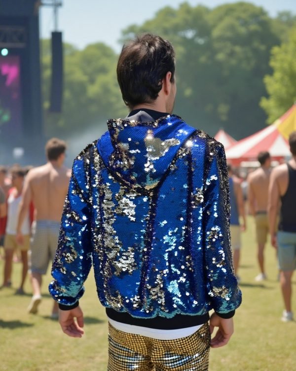 Alternative view of Sequin Jacket - Blue/Silver