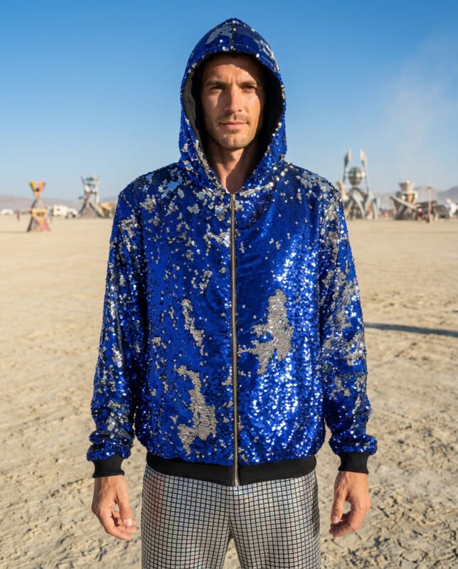 Sequin Jacket - Blue/Silver