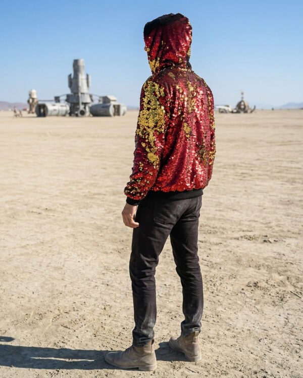 Sequin Jacket - Red/Gold - Image 6