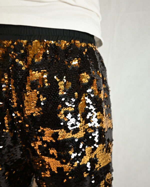 Black Gold Reversible Sequin Trousers