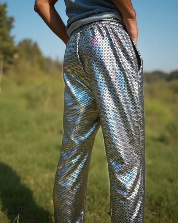 Alternative view of Hexagon Joggers - Silver