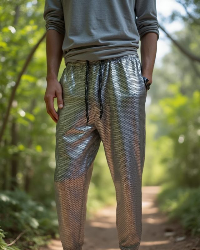 Hexagon Joggers - Silver