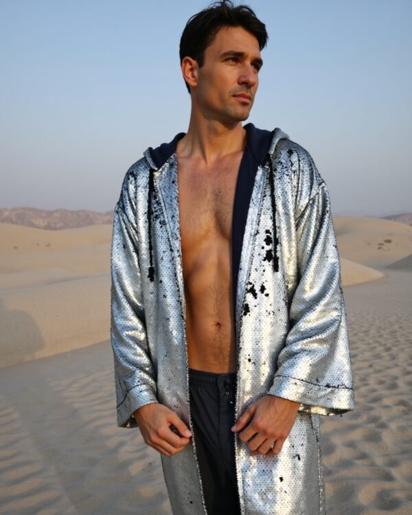 Silver_Matte_Kimono_2 Silver Black Matte Reversible Sequin Kimono