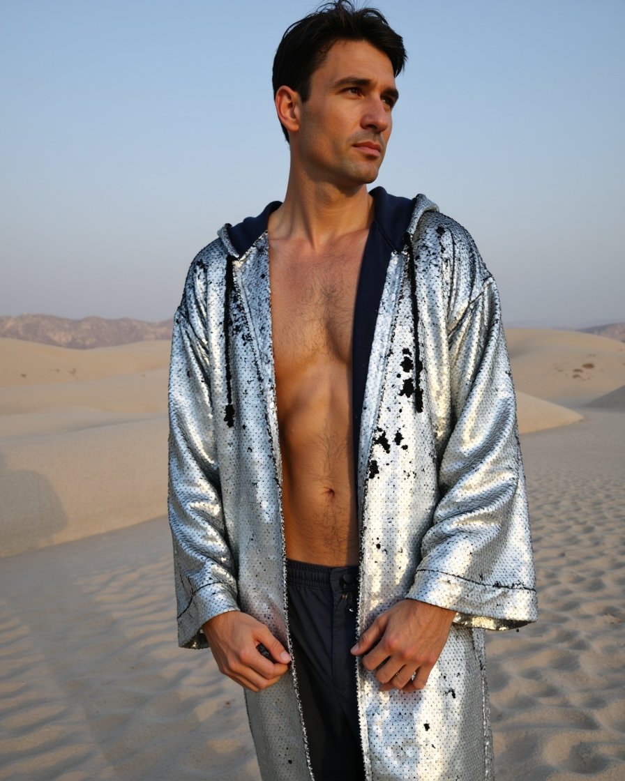 Silver_Matte_Kimono_2 Silver Black Matte Reversible Sequin Kimono