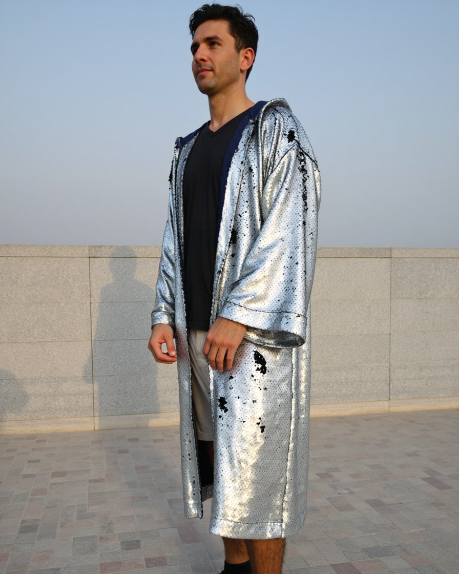 Silver_Matte_Kimono_3 Silver Black Matte Reversible Sequin Kimono