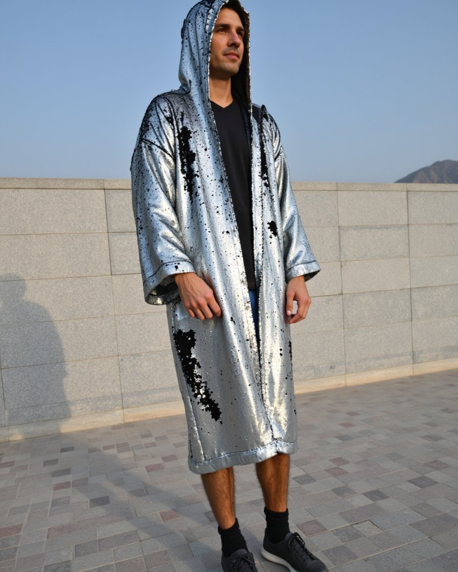 Silver_Matte_Kimono_4 Silver Black Matte Reversible Sequin Kimono