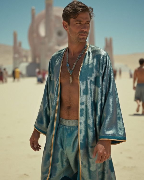 Alternative view of Kimono - Turquoise Shimmer