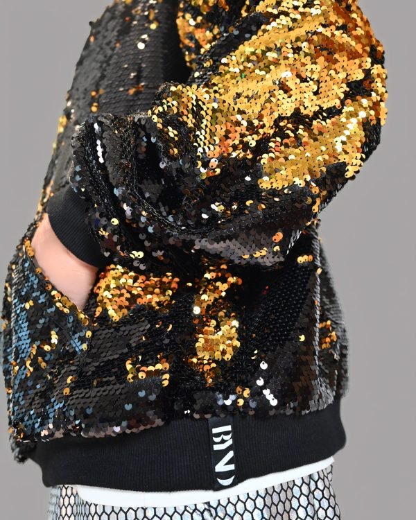 sequin hoodie_black_close
