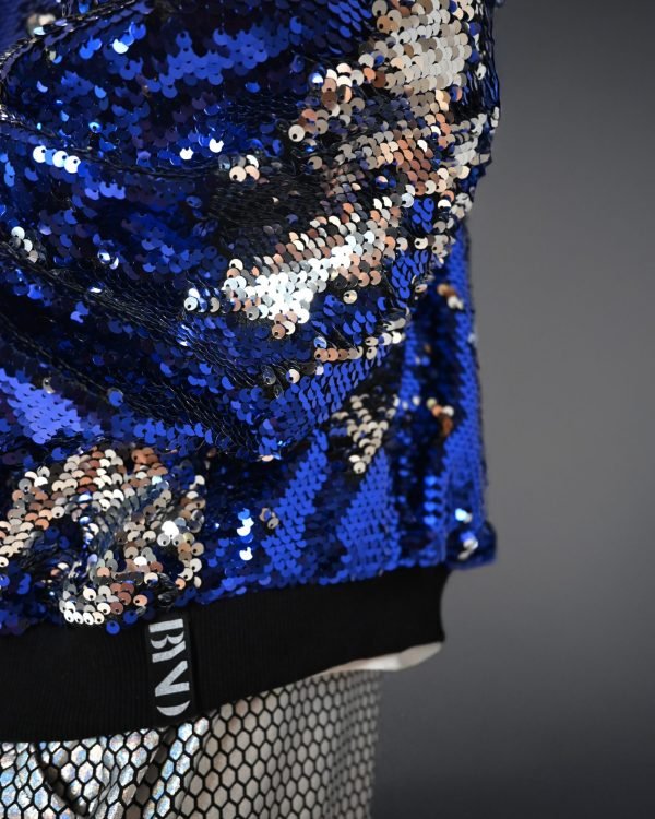 sequin hoodie_blue_close