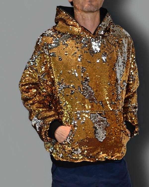 Sequin Hoodie - Gold/Silver